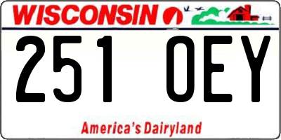 WI license plate 251OEY