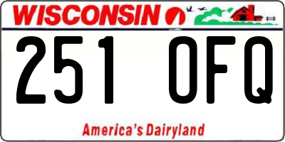 WI license plate 251OFQ