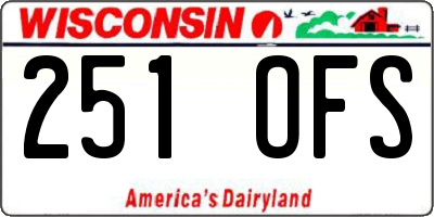 WI license plate 251OFS