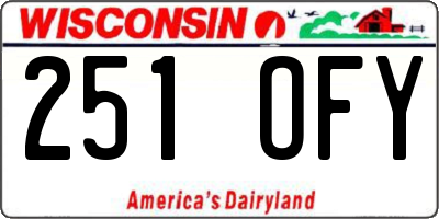 WI license plate 251OFY