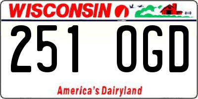 WI license plate 251OGD