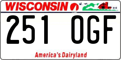 WI license plate 251OGF
