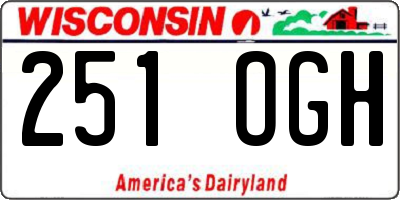 WI license plate 251OGH