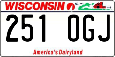 WI license plate 251OGJ