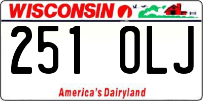WI license plate 251OLJ