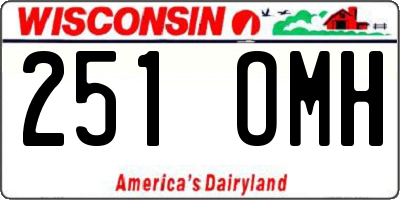 WI license plate 251OMH