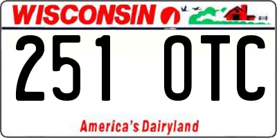 WI license plate 251OTC