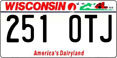 WI license plate 251OTJ