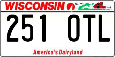WI license plate 251OTL