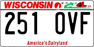 WI license plate 251OVF