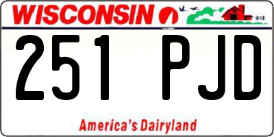 WI license plate 251PJD