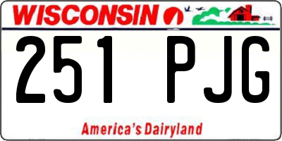 WI license plate 251PJG