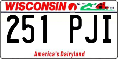 WI license plate 251PJI