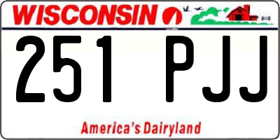 WI license plate 251PJJ