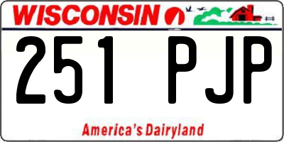 WI license plate 251PJP