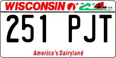 WI license plate 251PJT