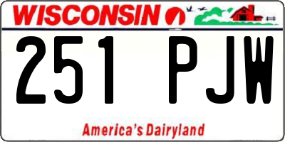 WI license plate 251PJW
