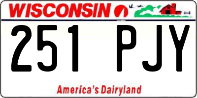 WI license plate 251PJY