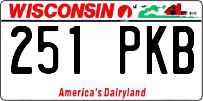 WI license plate 251PKB