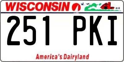 WI license plate 251PKI