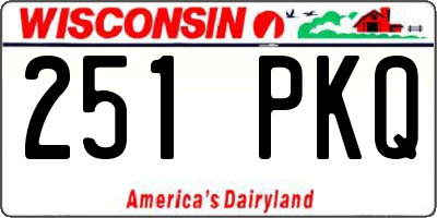 WI license plate 251PKQ