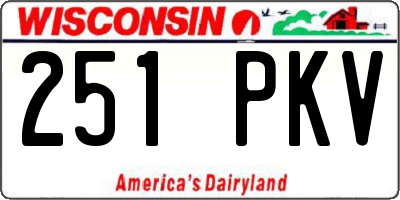 WI license plate 251PKV