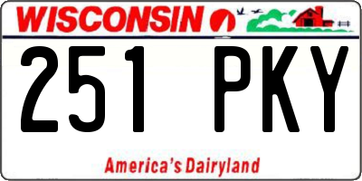 WI license plate 251PKY