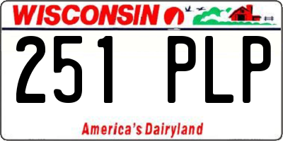 WI license plate 251PLP