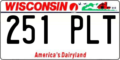 WI license plate 251PLT