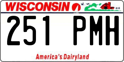 WI license plate 251PMH