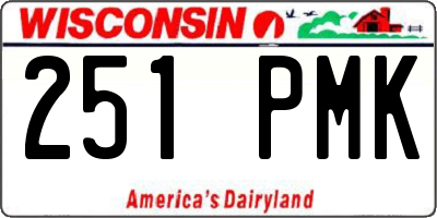 WI license plate 251PMK