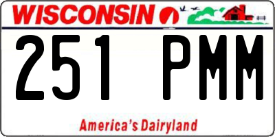 WI license plate 251PMM