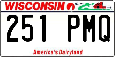 WI license plate 251PMQ