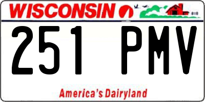 WI license plate 251PMV