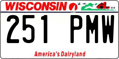 WI license plate 251PMW
