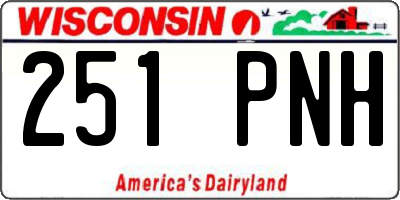WI license plate 251PNH