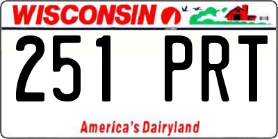 WI license plate 251PRT