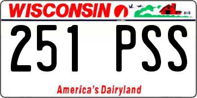 WI license plate 251PSS