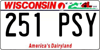 WI license plate 251PSY