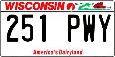 WI license plate 251PWY