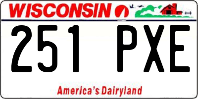 WI license plate 251PXE