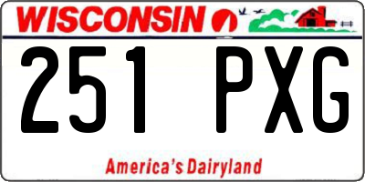 WI license plate 251PXG