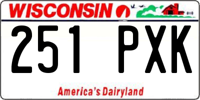WI license plate 251PXK