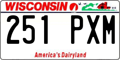 WI license plate 251PXM