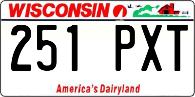 WI license plate 251PXT