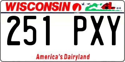 WI license plate 251PXY