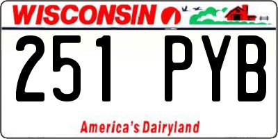 WI license plate 251PYB