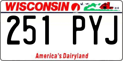 WI license plate 251PYJ