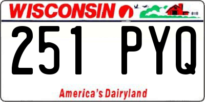 WI license plate 251PYQ