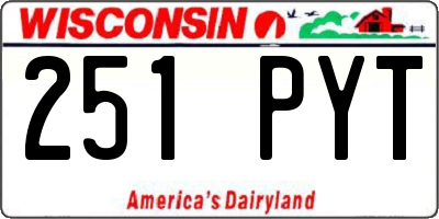 WI license plate 251PYT